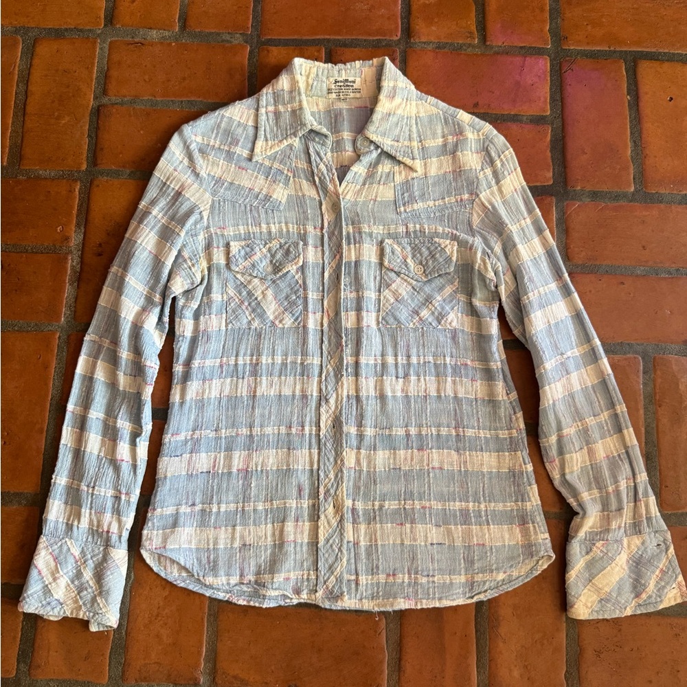 Woman's Blue Plaid shirt